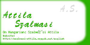 attila szalmasi business card